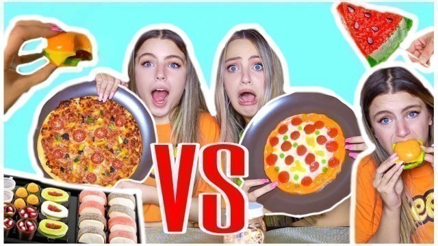 'אוכלות אוכל אמיתי לעומת אוכל מגומי! Real food VS gummy food'