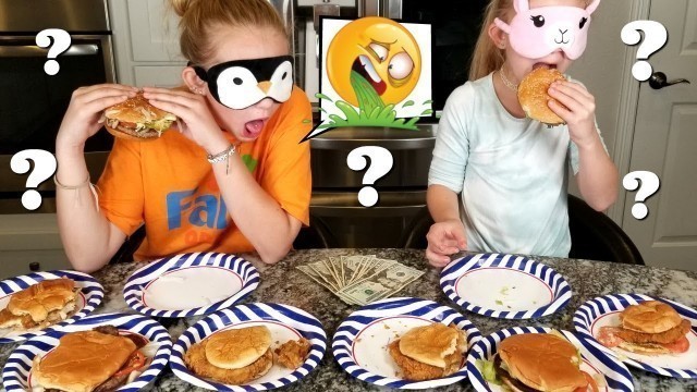 'Guess The Fast Food Challenge! Blindfolded Taste Test!'