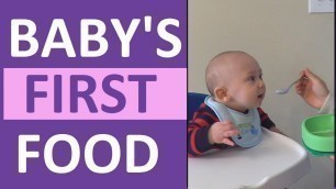 'Baby\'s First Food Reaction at 6 Months Old | How to Start Solids | Pediatric Nursing'