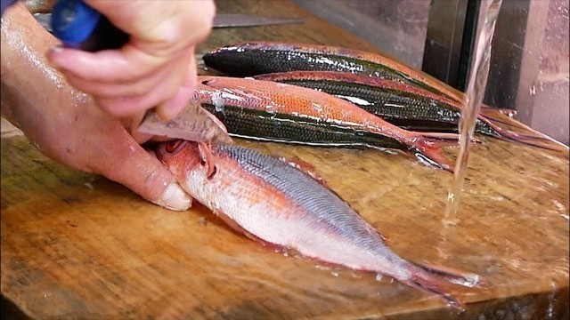 'Japanese Street Food - BANANA FISH Seafood Okinawa Japan'