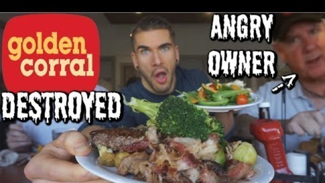 'PRO EATER VS GOLDEN CORRAL BUFFET| COUNTLESS PLATES | ANGRY OWNER? | Man Vs Food'