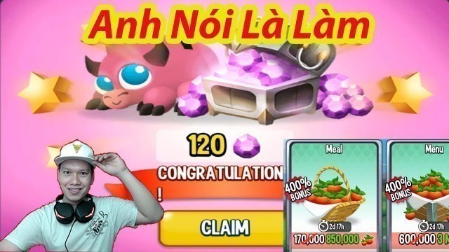 '✔️ Nạp tiền mua Food Dragon City HNT chơi game Nông Trại Rồng HNT Channel New 458'