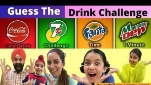 'Guess The Drink Challenge | RS 1313 FOODIE | Ramneek Singh 1313 | RS 1313 VLOGS'