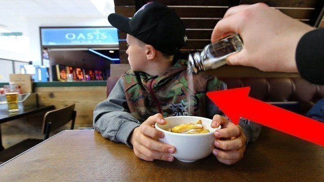 '*EXTREME* SALTY FOOD PRANK on LITTLE BROTHER!!!'