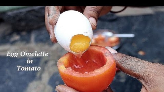 'How to cook an egg omelette in a tomato,, 