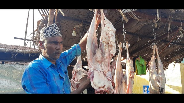 'Madurai Street foods - MADURAI Food Tour -Rahima mutton stall ,1 kg  mutton =Rs 499 ony, othakadai.'