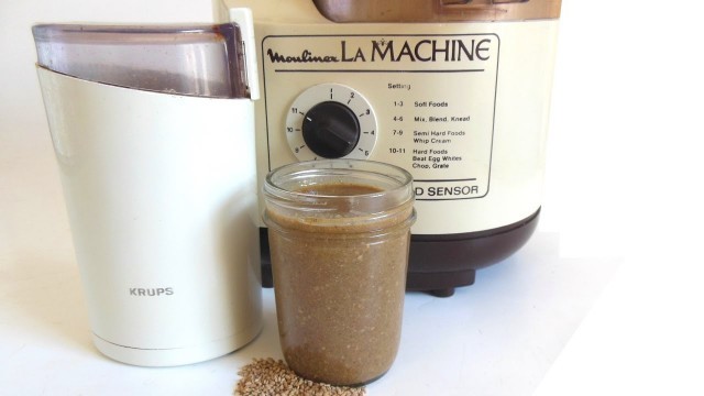 'How to Make Natural Sesame Tahini in Food Processor - Moulinex La Machine LM5, Krups Coffee Grinder'