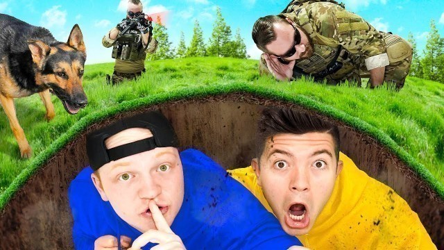 'Hiding UNDERGROUND from A SWAT Team! Unspeakable vs Preston'