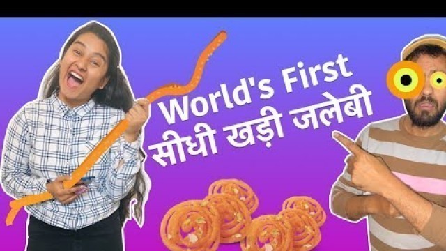 'World\'s First सीधी खड़ी Jalebi | Noida Street Food | Negi & Family'