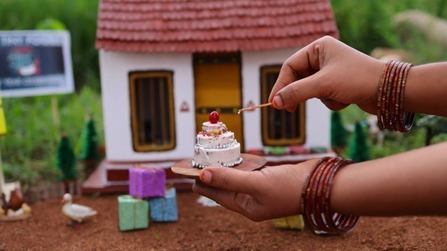 'Amazing Miniature STEP CAKE | Red Velvet Cake Recipe | New Year Special | The Tiny Foods'