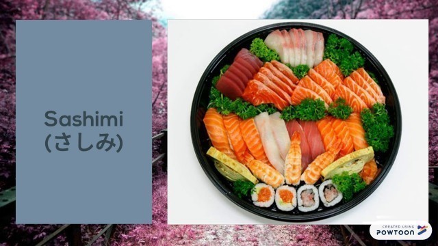 'Japanese Food, English Task Brochure Text.'