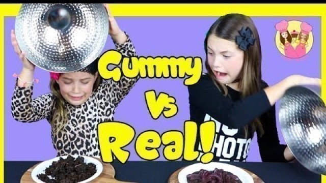 'GUMMY VS REAL FOOD CHALLENGE Taste test Candy - Healthy - gross - Kids react - Ash freaks out!'