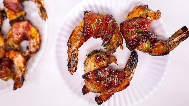 'How To Make Maple-Bourbon Bacon-Wrapped Shrimp By Rachael'