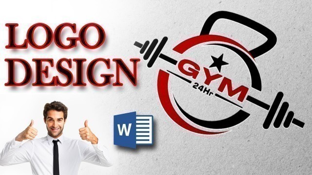 'How to Create a Professional Fitness GYM Logo Design In MS Word | Business logo design in Urdu/Hindi'