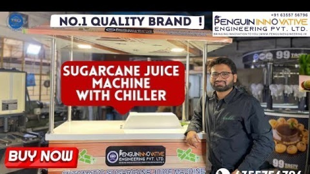 'Sugarcane juice machine | Summer drink | Ganne juice machine with chiller   Small business'