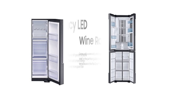 'Samsung 28 cu ft 4-Door Flex™ Food Showcase Refrigerator with FlexZone™'