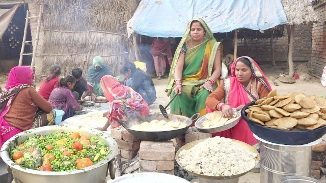 'बच्चो के लिए मैने बनाया पूरी और सब्जी के साथ दाल भात और मीठे में हलवा तो बच्चो ने मांग मांग के खाया'