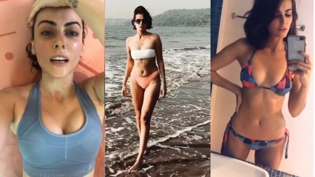 'Hot sizzling beach video | Bikini shoot | Body fitness | Mandana Karimi'