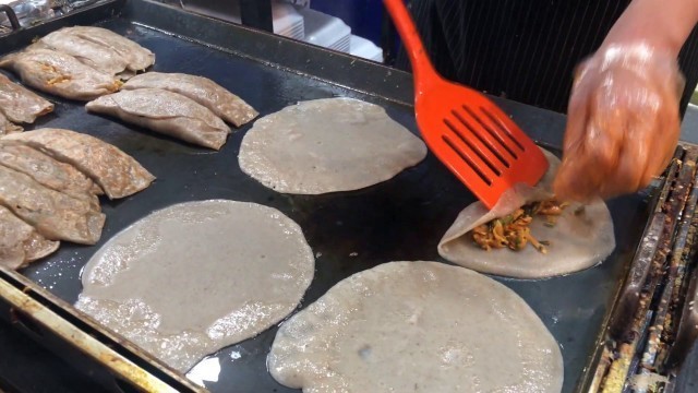 '단양 구경시장ㅣ마늘 메밀전병ㅣgarlic Buckwheat Crepe(Memil-jeonbyeong)ㅣKorea, Danyang, market, street food'