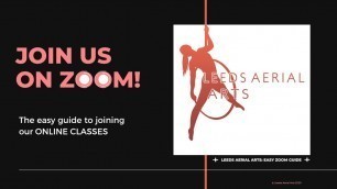 'How to join our ONLINE Zoom webinar fitness classes | Leeds Aerial Arts'