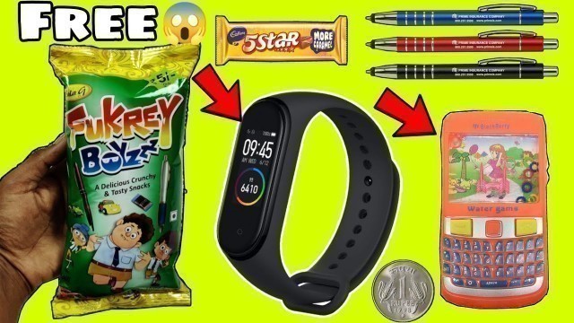 'OMG Got Smart watch ( fitness band ) , Water game & Super Car inside Fukrey Boys Snacks ! free gifts'