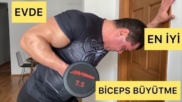 'Evde En İyi Biceps Büyütme ( sadece bir dambıl ile )'