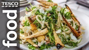 'Warm Parsnip & Pear Salad Recipe | #TescoHelpSquad with SORTEDfood'