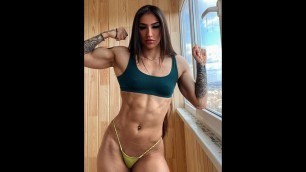 'Fitness model Bakhar Nabieva. Amazing quads Bakhar Nabieva. Alien fitness girl Bakhar Nabieva.'