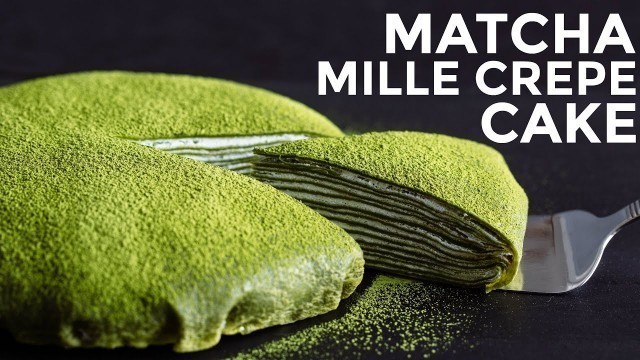 'How To Make Matcha Mille Crepe Cake (Recipe) 抹茶ミルクレープケーキの作り方 (レシピ)'