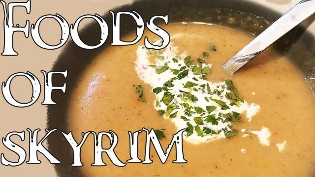 'ALEX MAKES |  Food from Skyrim (Potage Le Magnifique & Chicken Dumplings)'