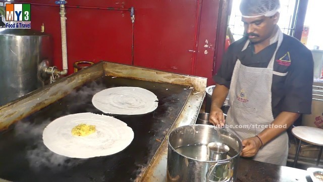 'Indian Crepe Stuffed With Potato Curry  - Masala Dosa - Street Food'