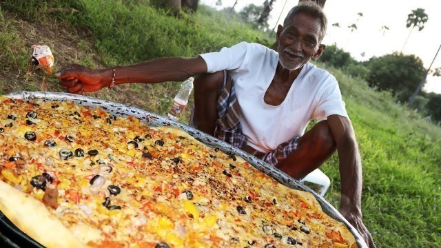 'Pizza | Chicken Pizza | Chicken Pizza Cooking by our grandpa for 100 Orphan kids'