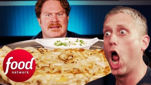 'Casey Tag Teams A 5LB Pierogi | Man v Food'