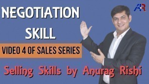 'Negotiation Skills in Hindi || Sales Training Motivation || Selling Skills by Anurag Rishi'