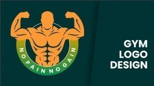 'Gym Logo Design In Coreldraw | Bodybuilder Logo Design | Health Logo | Fitness Logo Design'