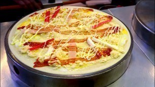 'Chicken Floss Crab Stick Ham Egg Crepe - Bangkok Street Food'