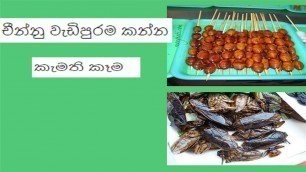 'චීන්නු කන අප්පිරියම කෑම​      (MOST DISGASING FOOD IN CHAINA)'