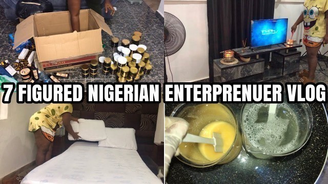 'NIGERIA VLOG, HUGE One million naira worth product restock + making cosmetics'