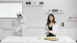 'SSSniperWolf & Marshmello Make Fortnite Sunbeam Crystal Pop Rocks | Cooking with Marshmello'