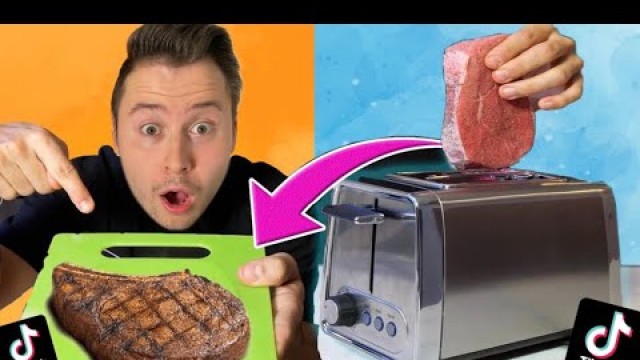 'STEAK im TOASTER zubereiten?! Ich teste VIRALE TikTok Food Lifehacks ZUM NACHMACHEN 