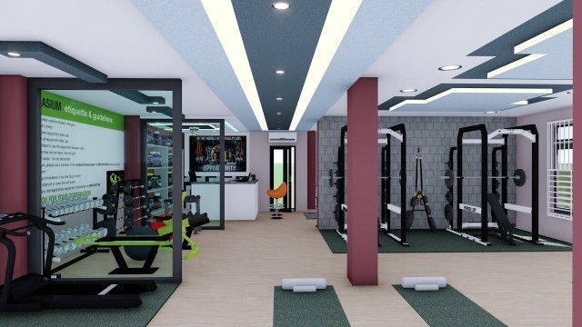 'Fitness Gym Concept Design 3D Animation.'