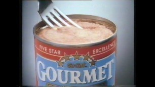 'Go-Cat Gourmet Cat food advert cockney sparrow 1986'