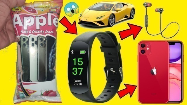 'OMG Got fitness band, earphone and amazing car inside apple snacks ! i phone ! free gift inside'