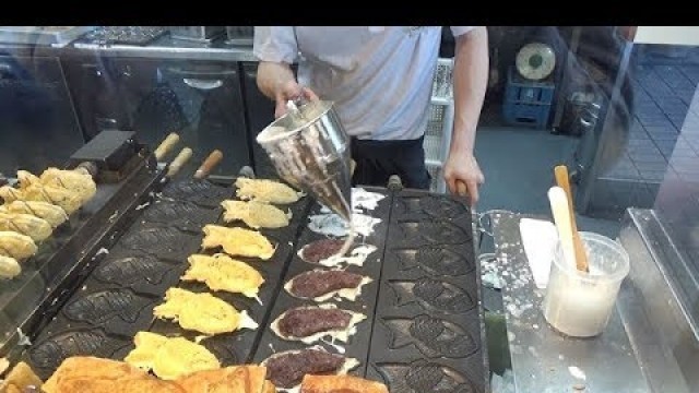 'Japanese Street Food - TAIYAKI fish shaped pancake from Japan'