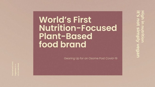 'World\'s first nutrition-focused plant-based food brand'