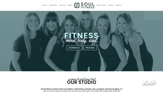 'Kite Media Website & Logo Design for Soul Fitness Studio'