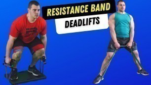 'Resistance Band Deadlift - Banded Deadlift'