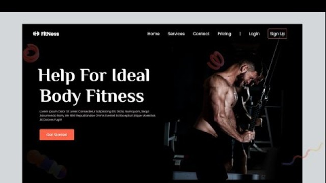 'Create Gym Website Page using HTML and CSS | Create Fitness Website design with HTML and CSS'