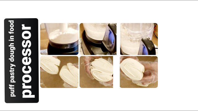 'puff pastry dough recipe . rough puff pastry at home in food processor #atiaamir'