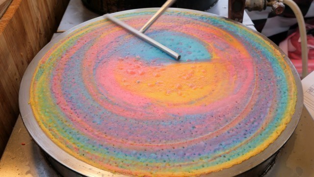 'Rainbow Galaxy Crepe | レインボークレープ | Thai Street Food'